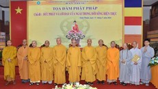 Chư tôn đức đóng góp nhiều đề tại tại tọa đàm.