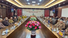 Quang cảnh buổi họp triển khai hoạt động Phật sự của Ban Trị sự GHPGVN tỉnh Thái Nguyên.