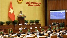 Quốc hội biểu quyết thông qua Nghị quyết về phê chuẩn quyết toán ngân sách nhà nước năm 2022. 