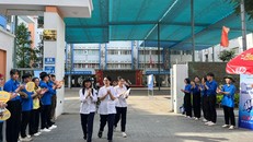 Thí sinh dự thi tốt nghiệp THPT tại quận Ba Đình, Hà Nội. (Ảnh minh hoạ)