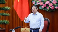 Thủ tướng Phạm Minh Chính chủ trì cuộc họp. 