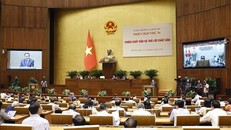 Chủ tịch Quốc hội Trần Thanh Mẫn phát biểu khai mạc. 