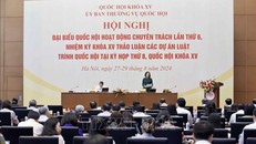 Đại biểu Quốc hội hoạt động chuyên trách thảo luận về dự án Luật Di sản văn hóa (sửa đổi). 