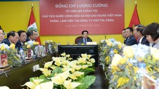 Chủ tịch nước Lương Cường thăm và làm việc tại Bitel.