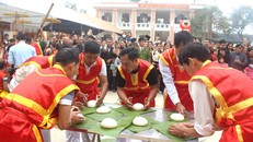 Lễ hội giã bánh giầy làng Trúc Phê, Thị trấn Hưng Hóa, huyện Tam Nông, tỉnh Phú Thọ.