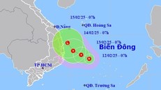 Dự báo vị trí và đường đi của áp thấp nhiệt đới. 