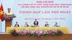 Thủ tướng Phạm Minh Chính chủ trì Phiên họp lần thứ nhất của Ban Chỉ đạo của Chính phủ về phát triển khoa học, công nghệ, đổi mới sáng tạo, chuyển đổi số và Đề án 06. 