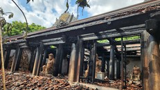 Chùa Xuân Lũng bị thiệt hại nặng nề sau vụ hỏa hoạn.