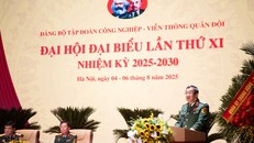Thượng tướng Phạm Hoài Nam, Thứ trưởng Bộ Quốc phòng phát biểu tại Đại hội - Ảnh: VGP