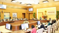 Phiên họp thứ 3 Hội đồng Bầu cử Quốc gia. (Ảnh: Trọng Đức/TTXVN)