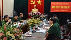 Thượng tướng Lương Cường chủ trì kỳ họp. Ảnh QĐND