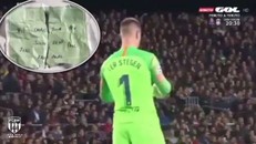 Mật thư của HLV Solskjaer bị thủ môn Barca đọc trộm