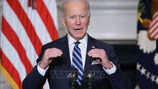 Tổng thống Mỹ Joe Biden phát biểu tại Nhà Trắng, Washington, DC ngày 27/1/2021. Ảnh: AFP/TTXVN