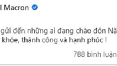 Thông điệp chúc Tết của Tổng thống Pháp sau khi đăng tải nhận được hơn 6.000 lượt like và gần 800 lượt bình luận. (Ảnh: VTC News)