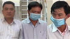 Từ trái sang: Dương Hoàng Chiến, Trần Thanh Việt và Trần Cao Sang - 3 cán bộ chi cục Thuế An Giang bị khởi tố. (ảnh: CAAG). 
