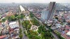 Dải công viên trung tâm Hải Phòng. Ảnh: Mạnh Thắng.