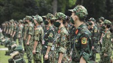 Học viên Học viện Quân y trước khi lên đường vào Nam làm nhiệm vụ. Ảnh: Minh Quyết/TTXVN