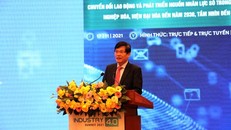 Phó trưởng Ban Kinh tế Trung ương Đỗ Ngọc An phát biểu khai mạc hội thảo. Ảnh: Thành Trung/TTXVN.