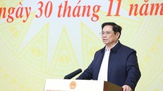 Thủ tướng Phạm Minh Chính, Chủ tịch Ủy ban quốc gia về chuyển đổi số phát biểu khai mạc. (Ảnh: Dương Giang/TTXVN) 