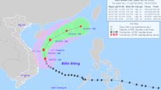 Đường đi của bão số 9. (Ảnh: Trung tâm Dự báo Khí tượng Thủy văn Quốc gia)