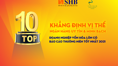 Với giải thưởng “Doanh nghiệp vốn hóa lớn có Báo cáo Thường niên tốt nhất 2021”, SHB tiếp tục khẳng định vị thế của một ngân hàng TMCP uy tín và minh bạch.