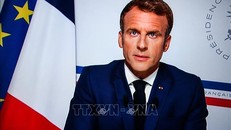 Tổng thống Pháp Emmanuel Macron là một trong những lãnh đạo châu Âu chưa sẵn sàng trừng phạt Nga. Ảnh: AFP/TTXVN