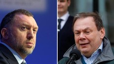Tỷ phú Oleg Deripaska (trái) và tỷ phú Mikhail Fridman. (Ảnh: Getty Images)