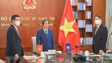 Bộ Giáo dục và Đào tạo Việt Nam chính thức tiếp nhận nhiệm vụ Chủ tịch kênh giáo dục ASEAN nhiệm kỳ 2022 và 2023. (Ảnh: TTXVN phát) 