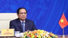 Thủ tướng Phạm Minh Chính phát biểu. (Ảnh: Dương Giang/TTXVN) 