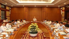 Quang cảnh cuộc họp của Thường trực Ban Chỉ đạo Trung ương về phòng, chống tham nhũng, tiêu cực, ngày 27/4/2022. Ảnh: Trí Dũng/TTXVN