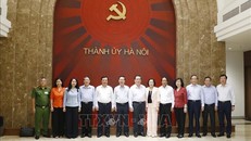 Đồng chí Võ Văn Thưởng và các đại biểu dự hội nghị. (Ảnh: TTXVN)