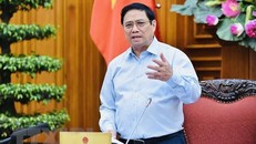 Thủ tướng Phạm Minh Chính chủ trì cuộc họp. (Ảnh: Dương Giang/TTXVN)