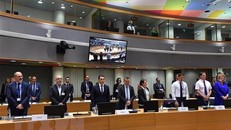 Các đại biểu dự Hội nghị Bộ trưởng Năng lượng EU tại Brussels, Bỉ, ngày 9/9/2022. (Ảnh: AFP/TTXVN) 