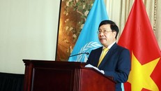 Phó Thủ tướng Thường trực nhấn mạnh sự tương đồng về những giá trị và nguyên tắc quan trọng đã tạo nền tảng cho quan hệ hợp tác, đối tác giữa Việt Nam và LHQ - Ảnh: VGP/Hải Minh