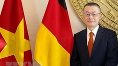 Đại sứ Việt Nam tại CHLB Đức Vũ Quang Minh. (Ảnh: Mạnh Hùng/TTXVN)