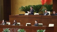 Phó Chủ tịch Quốc hội Nguyễn Đức Hải điều hành phiên họp. (Ảnh: Doãn Tấn/TTXVN)