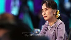 Bà Aung San Suu Kyi khi giữ chức Cố vấn nhà nước Myanmar đã dự một hội nghị ở Sydney, Australia, ngày 18/3/2018. Ảnh tư liệu: AFP/TTXVN