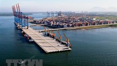 Cụm cảng Cái Mép-Thị Vải (thị xã Phú Mỹ, tỉnh Bà Rịa-Vũng Tàu). (Ảnh: Hồng Đạt/TTXVN)