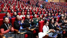 Các đại biểu dự Đại hội đại biểu toàn quốc Đoàn Thanh niên Cộng sản Hồ Chí Minh lần thứ XII. (Ảnh: Minh Đức/TTXVN)