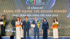 Heineken Việt Nam đứng thứ 3 trong Top 100 doanh nghiệp phát triển bền vững năm 2016