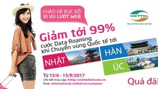 Viettel giảm tới 99% cước data roaming Nhật – Hàn – Úc 