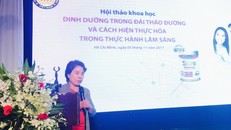 PGS.TS.BS Nguyễn Thị Bích Đào khai mạc hội nghị khoa học Dinh dưỡng trong đái tháo đường và cách hiện thực hóa trong thực hành lâm sàng