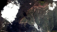 Ngọn núi ở bãi thử hạt nhân Punggye-ri của Triều Tiên có nguy cơ bị sập sau các vụ thử hạt nhân. (Ảnh: 38 North)