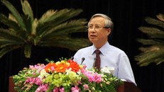 Ông Trần Quốc Vượng - Ủy viên Bộ Chính trị,Thành viên thường trực Ban Bí thư, Chủ nhiệm Ủy ban kiểm tra TƯ phát biểu chỉ đạo hội nghị