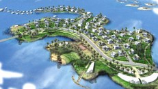 Phối cảnh tổng thể Khu du lịch quốc tế cao cấp Tản Viên.
