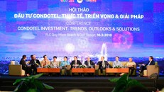 Các diễn giả tham gia phiên thảo luận thứ 2 về pháp lý cho Condotel. Ảnh: Hoàn CV