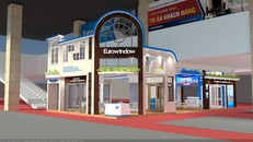 Tham quan khu trưng bày sản phẩm của Eurowindow tại nhà A1, Cung Triển lãm Quốc gia, số 1 Đỗ Đức Dục, Hà Nội
