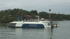 Tàu cao tốc chìm ở Cần Giờ.