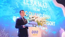 Ông Trần Quang Huy, Tổng giám đốc Tập đoàn FLC phát biểu tại sự kiện