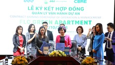 Lễ ký kết hợp đồng quản lý vận hành FLC Green Apartment giữa FLC Group và CBRE Việt Nam ​